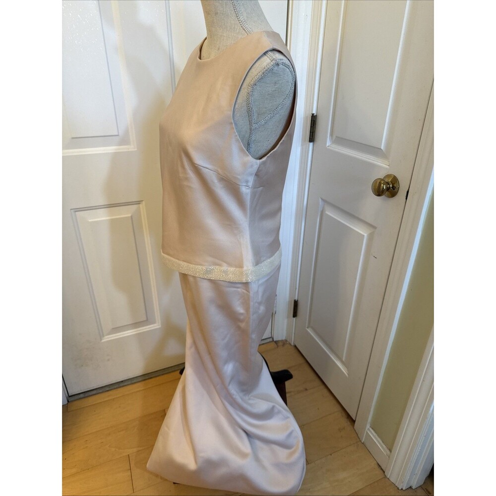 CHAMPAGNE PASTEL PINK Watters And Watters Two piece Womens Dress Size L